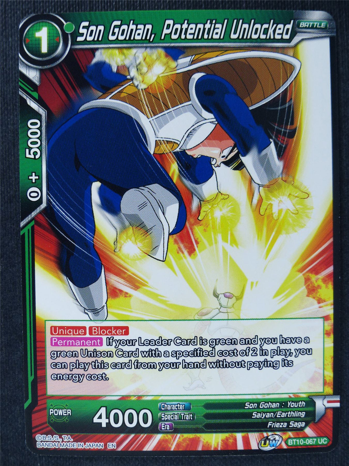 Son Gohan Potential Unlocked - Dragon Ball Super Cards #5W