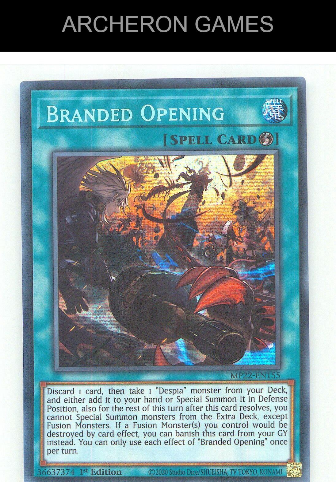 Branded Opening Prismatic Secret Rare YUGIOH Card 1st Edition