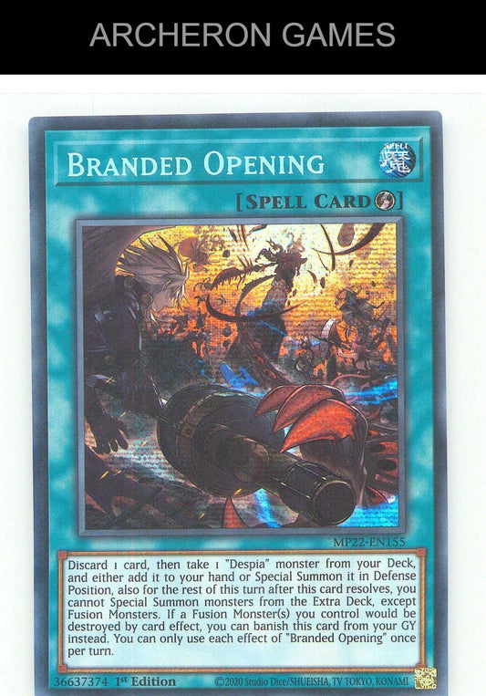 Branded Opening Prismatic Secret Rare YUGIOH Card 1st Edition
