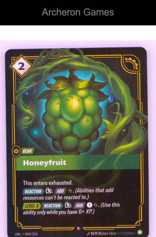 Honeyfruit UNL 049/219 R Unleashed Riftbound Card