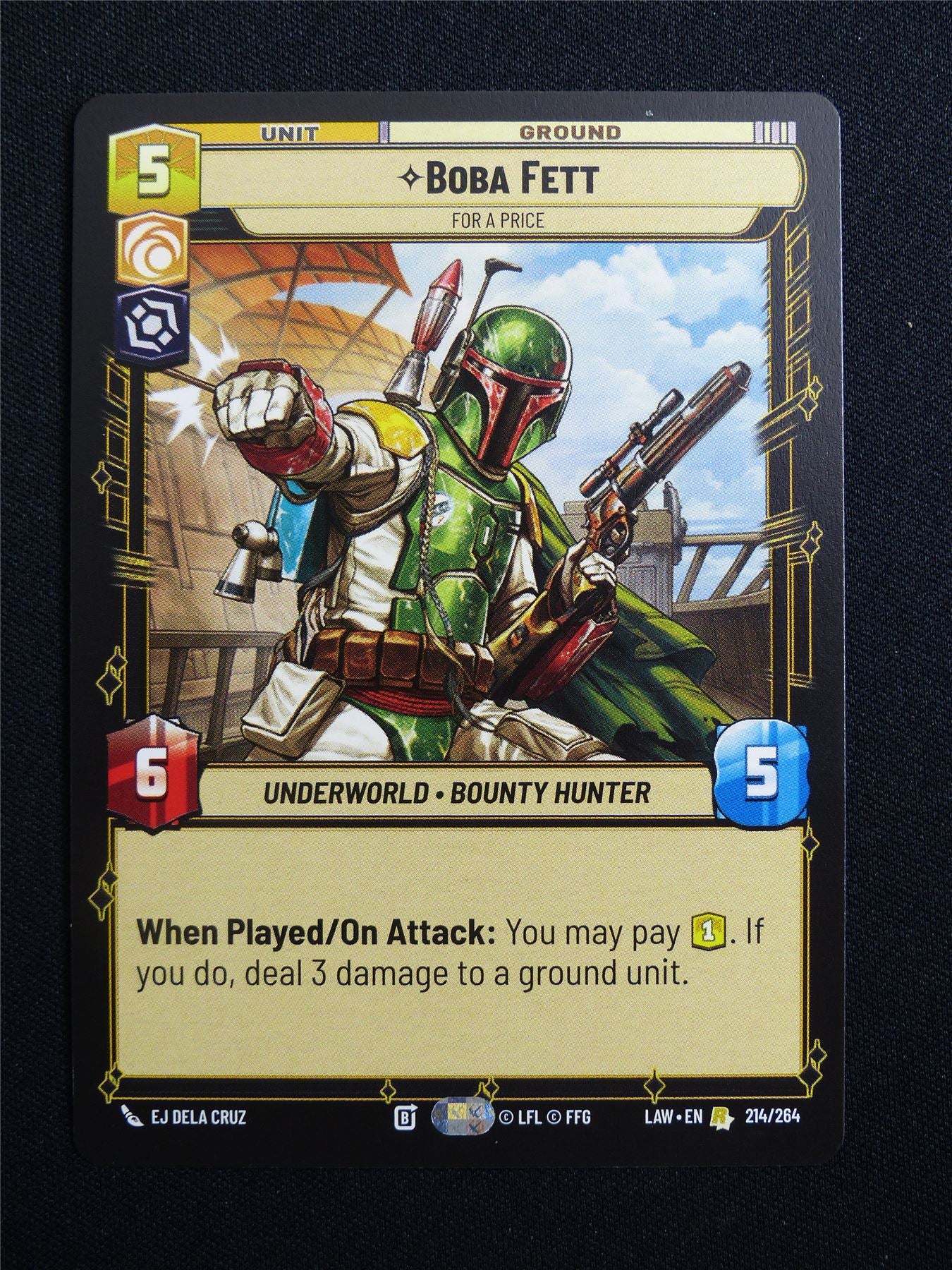 Boba Fett 214/264 - Star Wars Unlimited Card #15V
