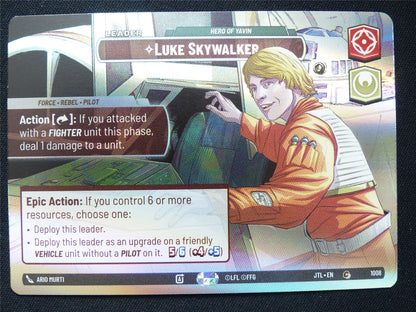 Luke Skywalker - Hero of Yavin - 1008 Showcase Foil - Star Wars Unlimited Card #49