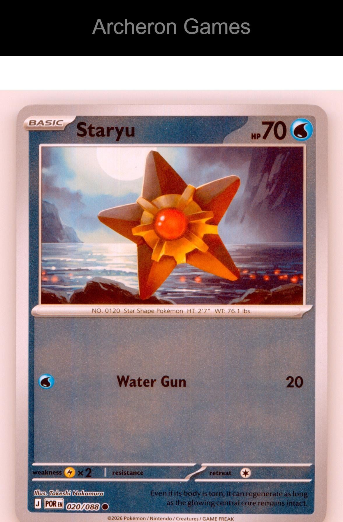 Pokemon Card Staryu ME03 020/088 C Perfect Order Reverse Holo