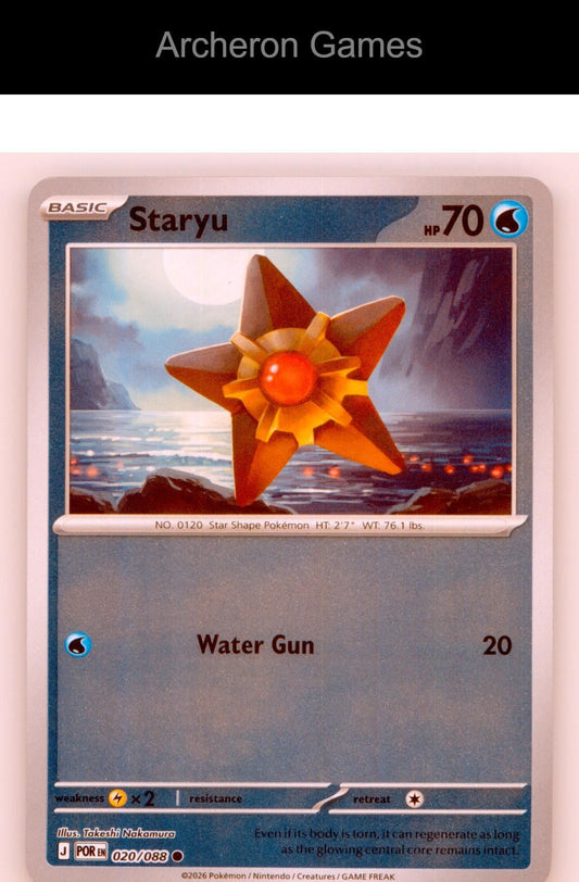 Pokemon Card Staryu ME03 020/088 C Perfect Order Reverse Holo