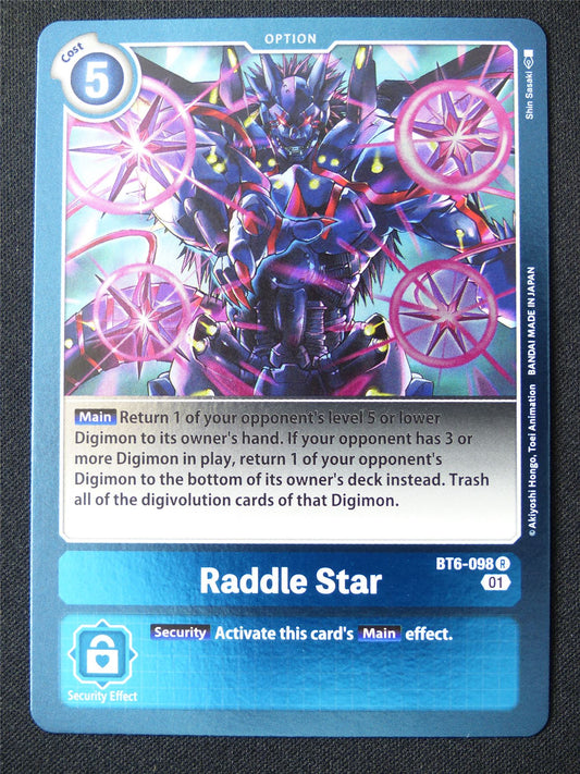 Raddle Star BT6-098 R Foil - Digimon Card #19H