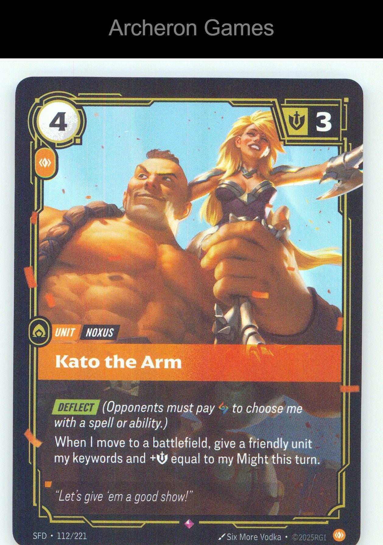 Kato the Arm SFD 112/221 R Spiritforged Riftbound Card Foil