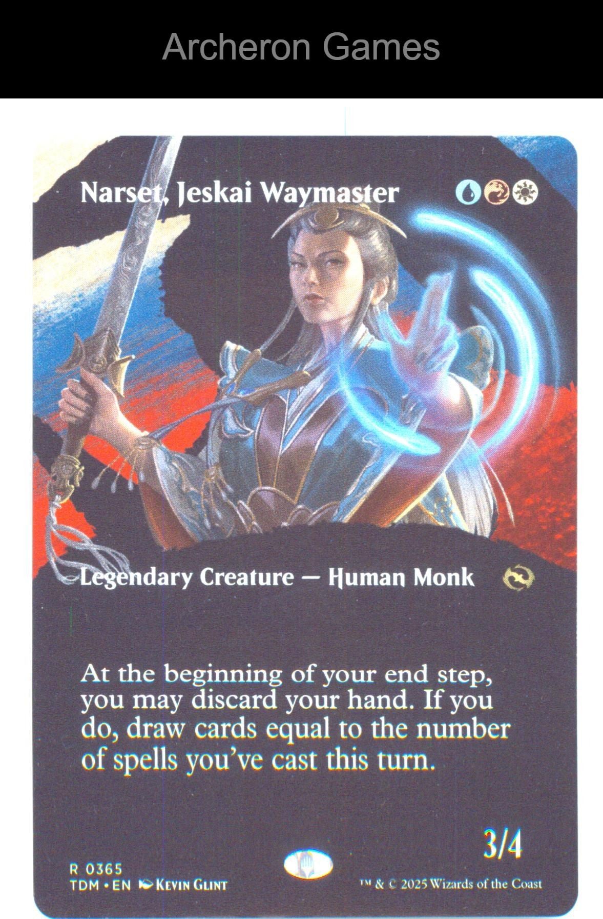 Narset, Jeskai Waymaster (Borderless) TDM 365 R MTG Card NM/EX+