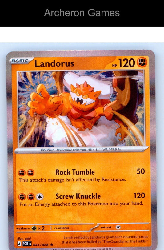 Pokemon Card Landorus ME03 041/088 R Perfect Order Holo