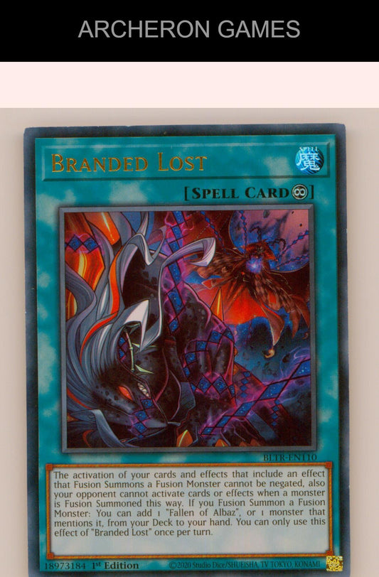 Branded Lost Ultra Rare YUGIOH Card 1st Edition