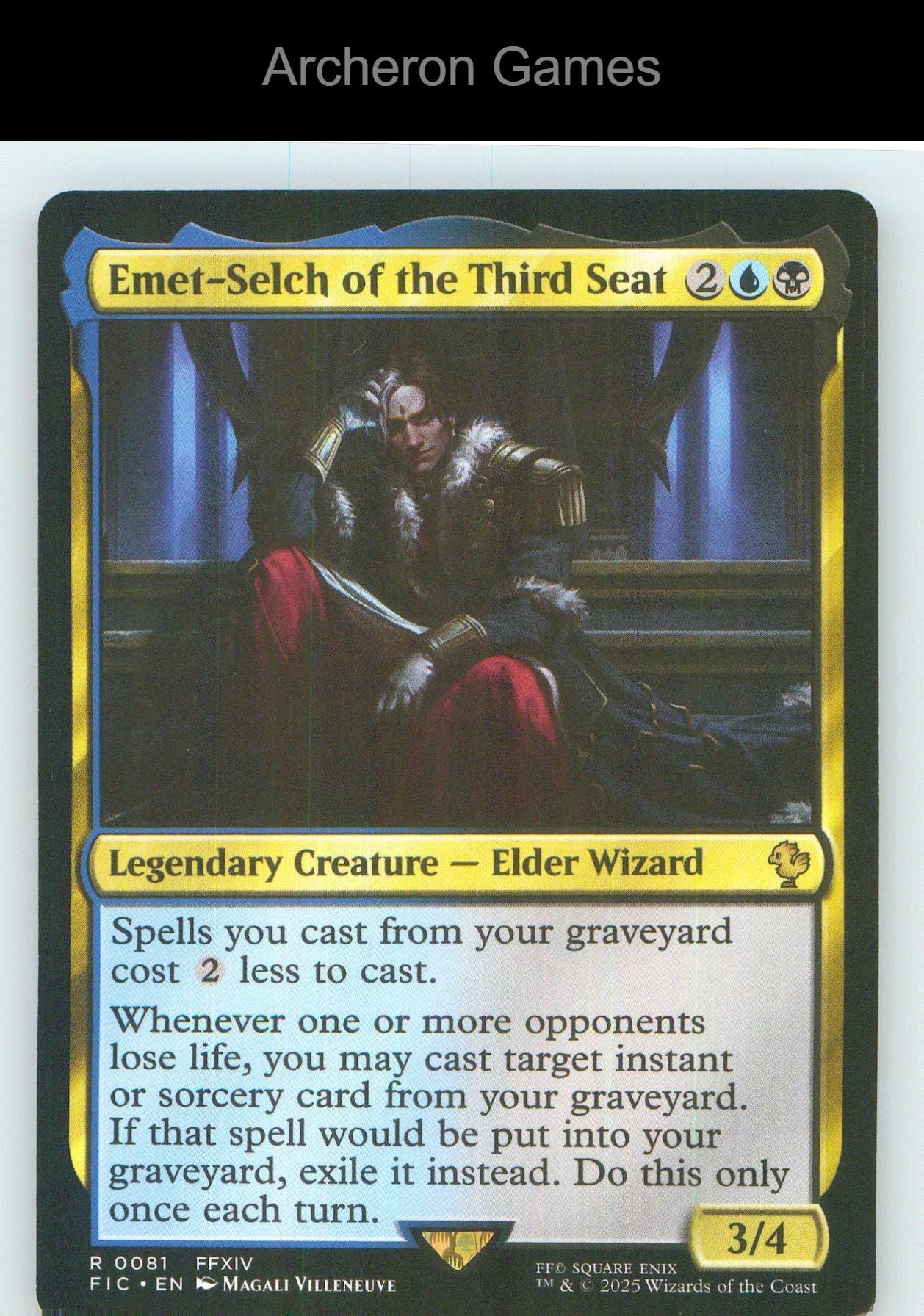 Emet-Selch of the Third Seat FIC 81 R MTG Card NM/EX+