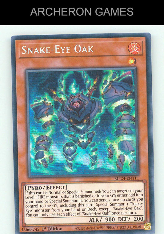 Snake-Eye Oak SEC YUGIOH Card