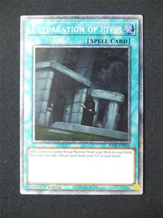 Preparation of Rites RA02 Secret Rare - 1st ed Yugioh Card #3RN