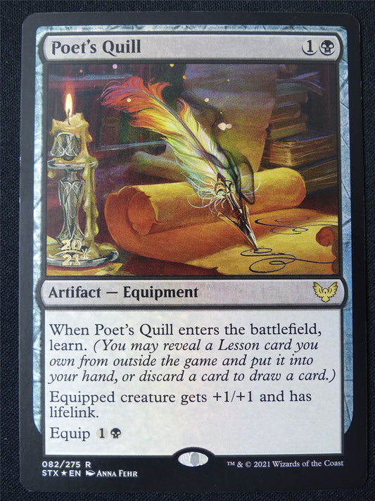 Poet's Quill Pre-Release Promo Foil played - STX - Mtg Card #26O