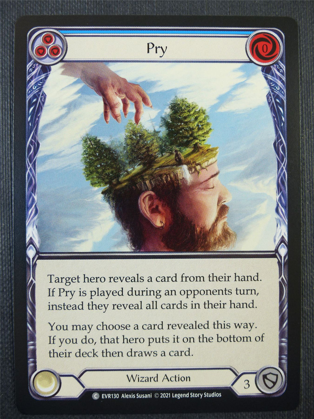 Pry Blue - 1st ed Everfest - Flesh & Blood Card #6CQ