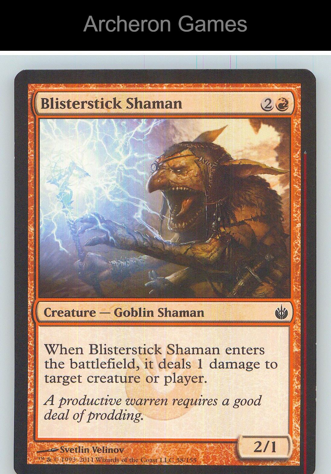 Blisterstick Shaman MBS 58 C MTG Card NM/EX+