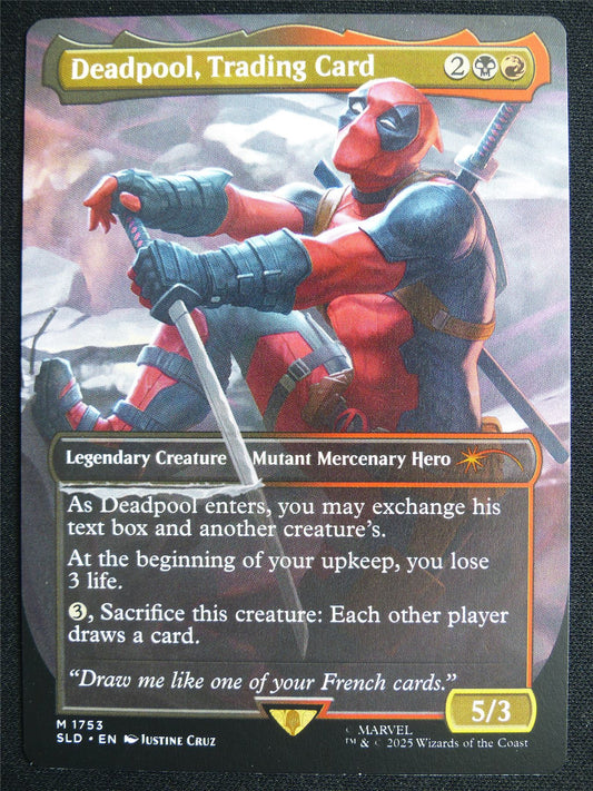 Deadpool Trading Card Borderless - SLD - Mtg Card #4LZ