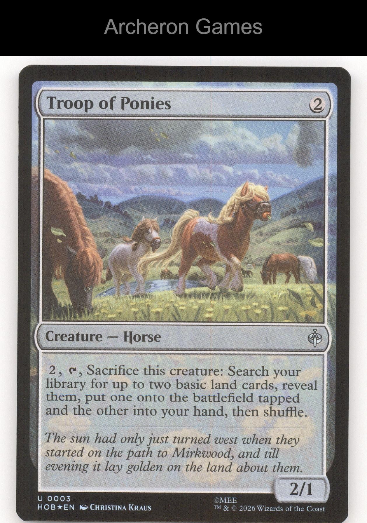 Troop of Ponies HOB 3 UC MTG Card The Hobbit