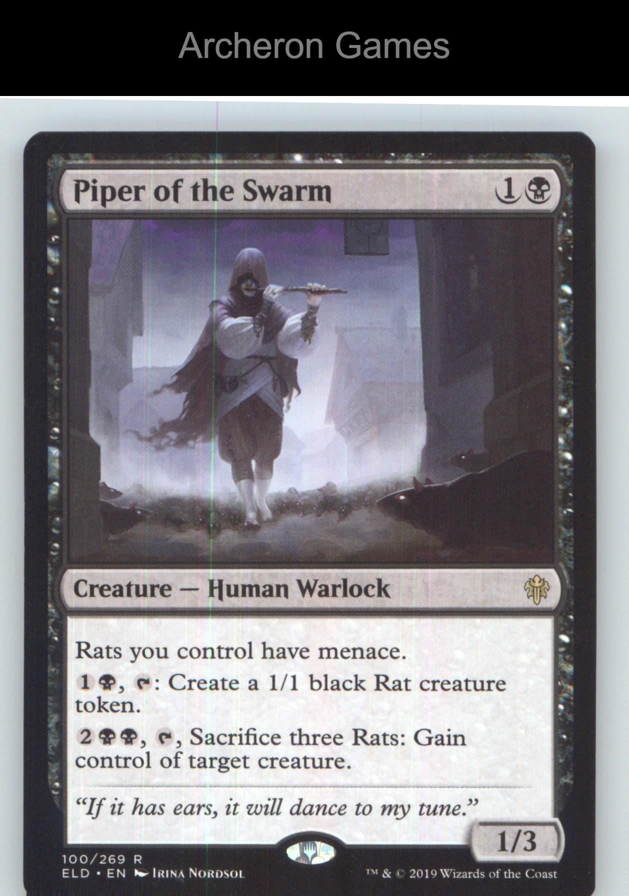 Piper of the Swarm ELD 100 R MTG Card NM/EX+