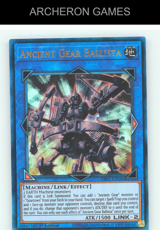Ancient Gear Ballista (PUR) Prismatic Ultimate Rare YUGIOH Card 1st Edition