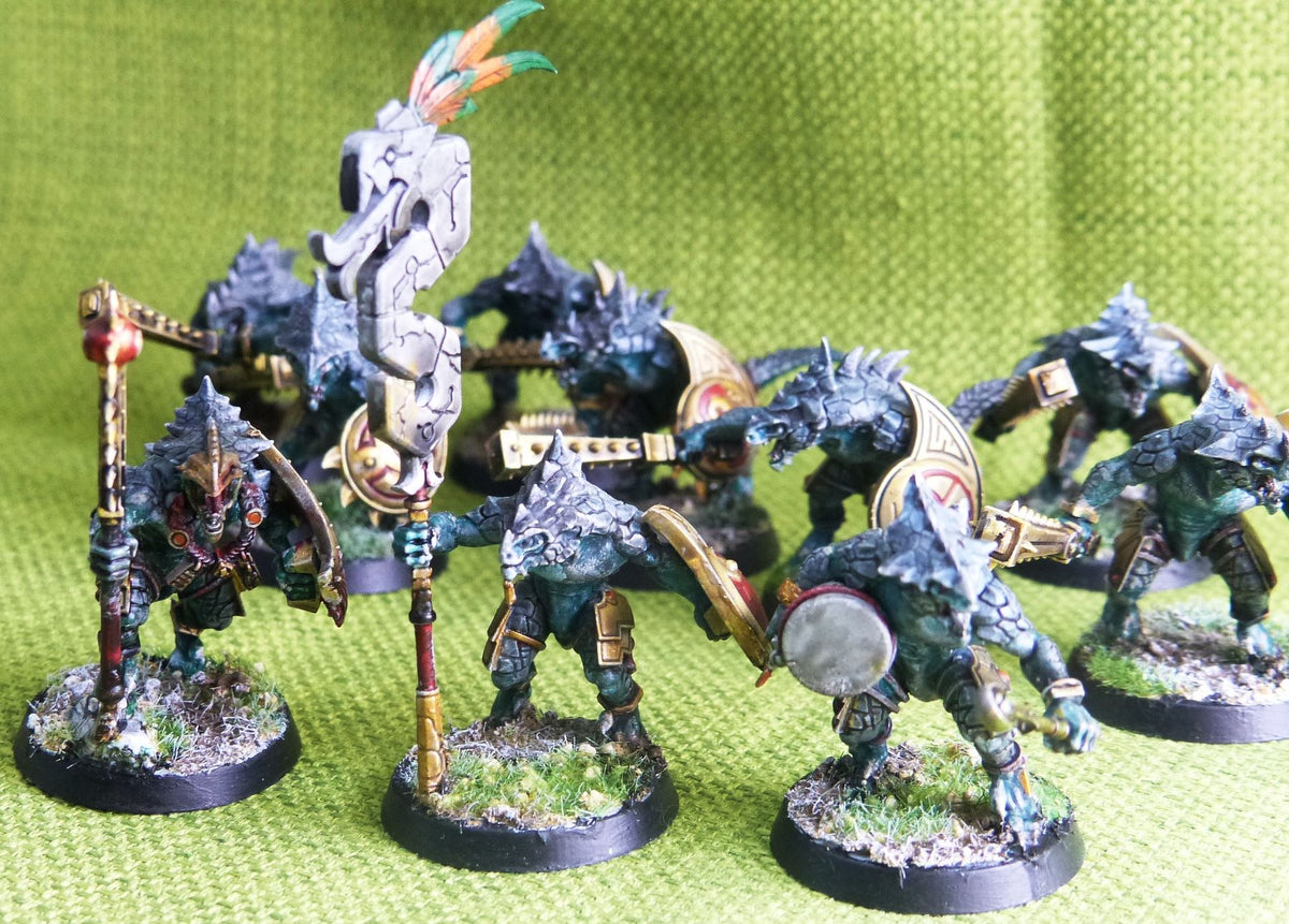 Seraphon Saurus Warriors Painted - Warhammer AoS 40k #B4