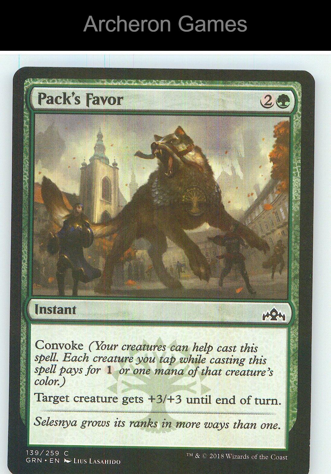 Pack's Favor GRN 139 C MTG Card NM/EX+