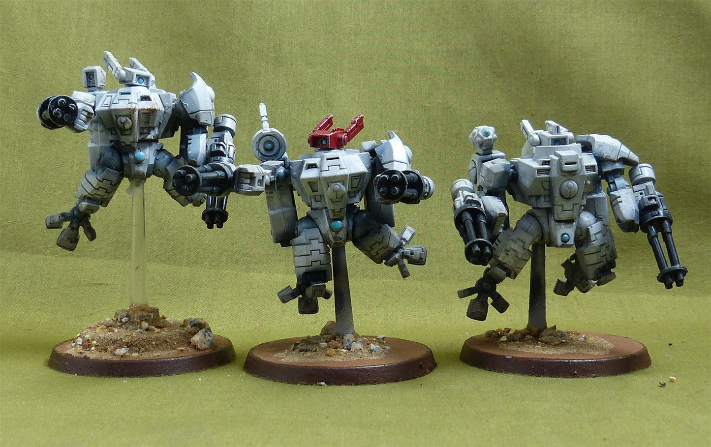 XV8 Crisis Battlesuit Team painted - Tau Empire - Warhammer 40K #2YQ