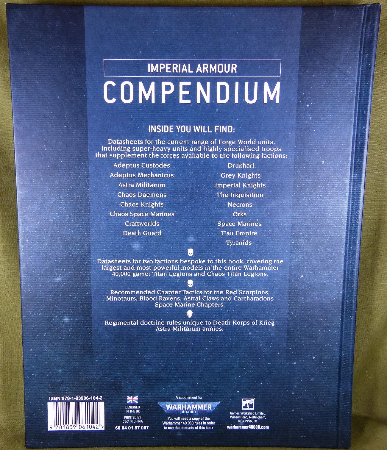 Imperial Armour: Conpendium - Hardback - Warhammer AoS 40k #1EX