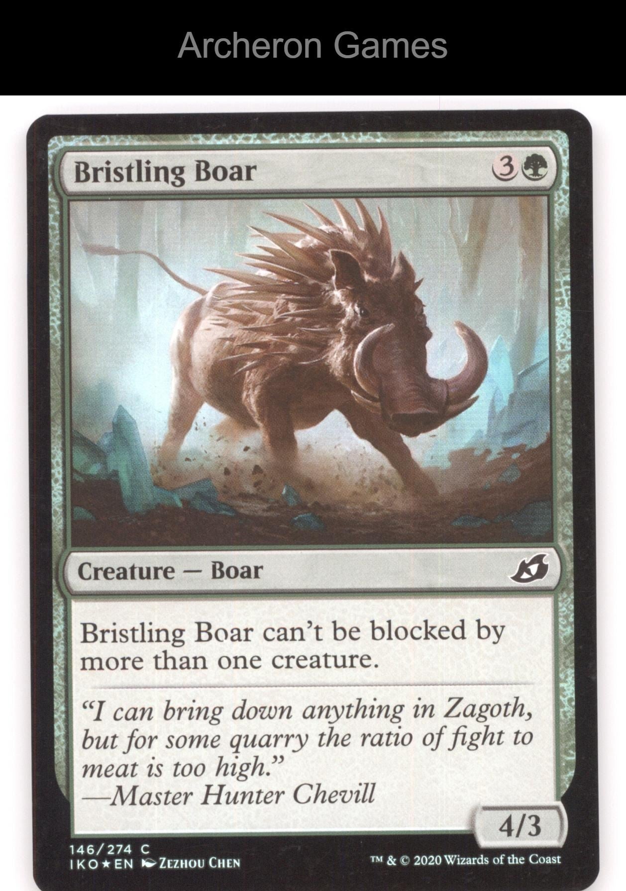 Bristling Boar 146 C MTG Card Ikoria: Lair of Behemoths