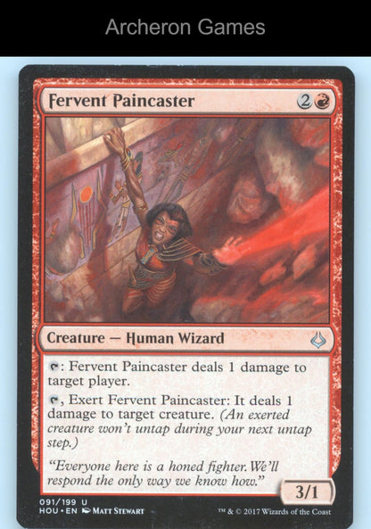 Fervent Paincaster 91 UC MTG Card Hour of Devastation