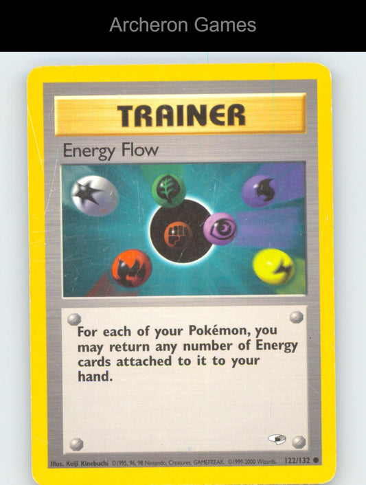 Pokemon Card Energy Flow G1 122/132 C Gym Heroes Unlimited