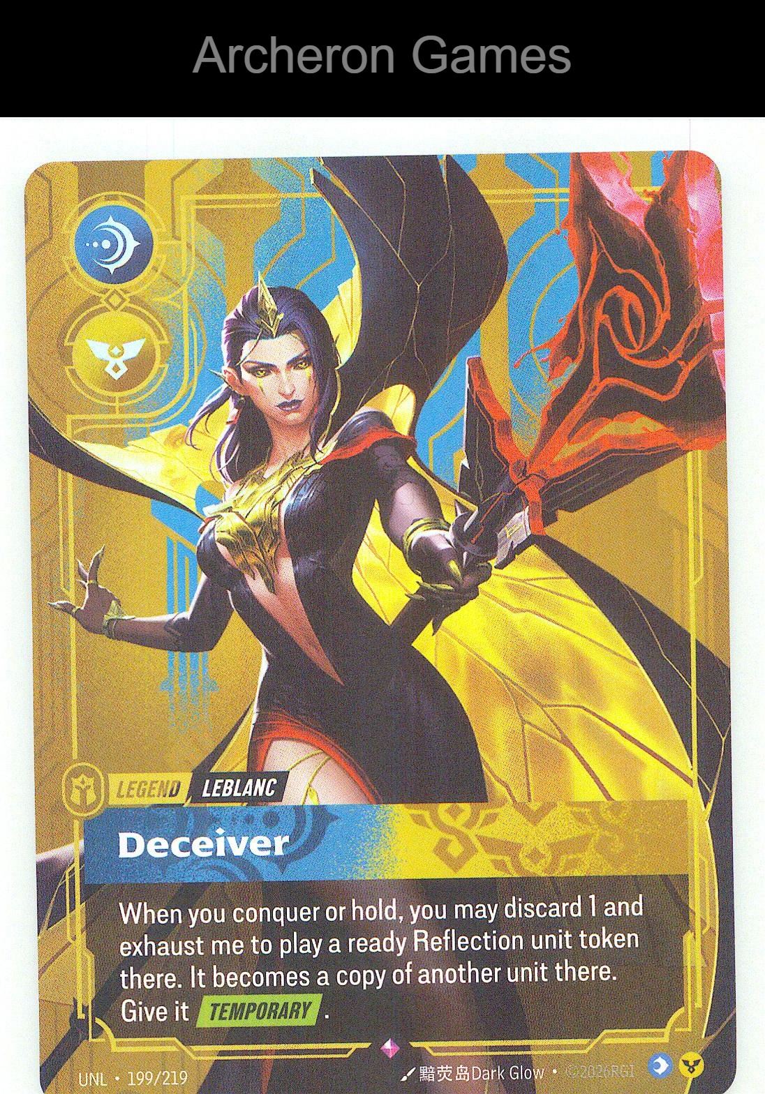 LeBlanc - Deceiver UNL 199/219 R Unleashed Riftbound Card