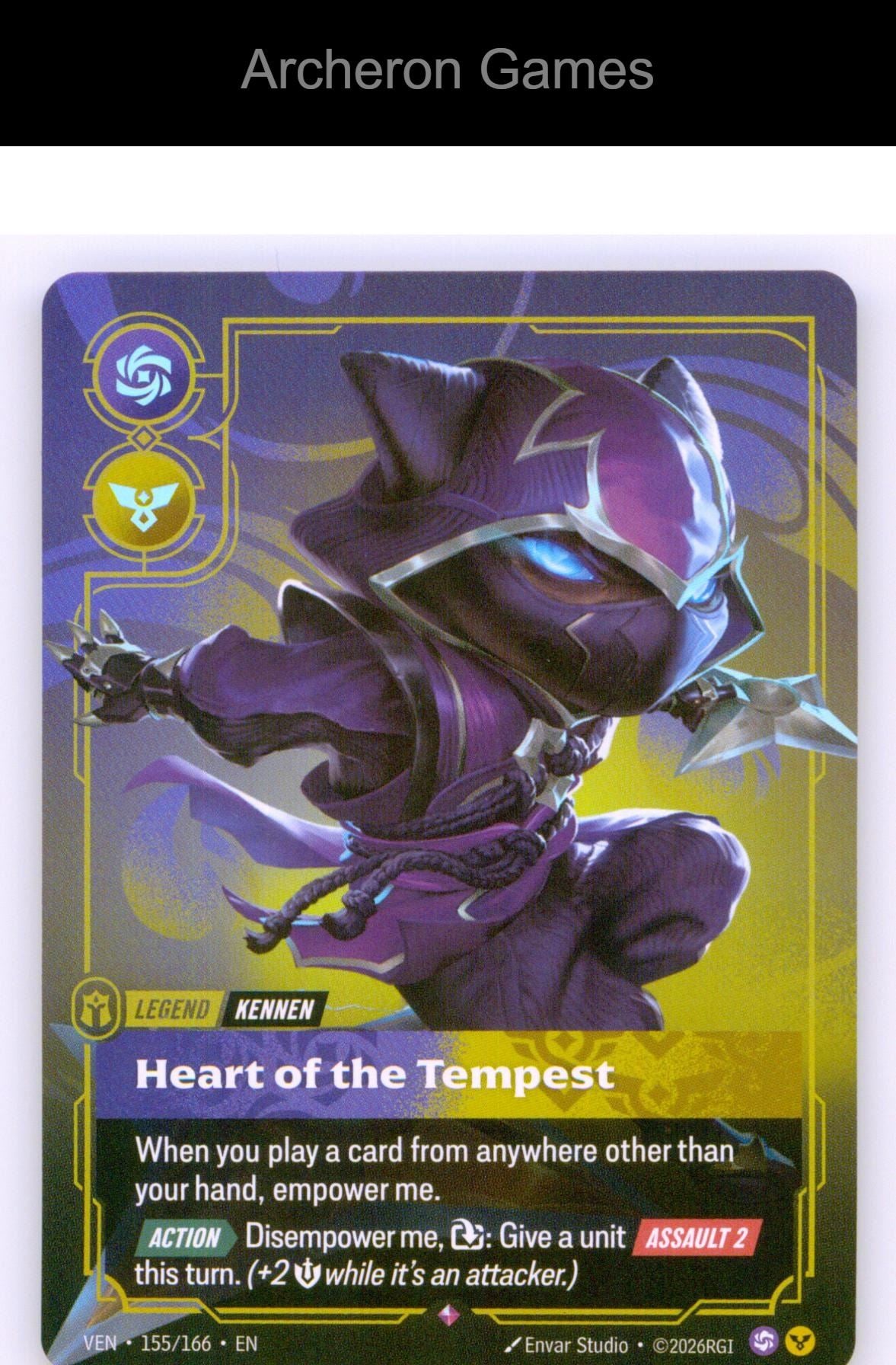 Yordle, Kennen - Heart of the Tempest VEN 155/166 R Vendetta Riftbound Card