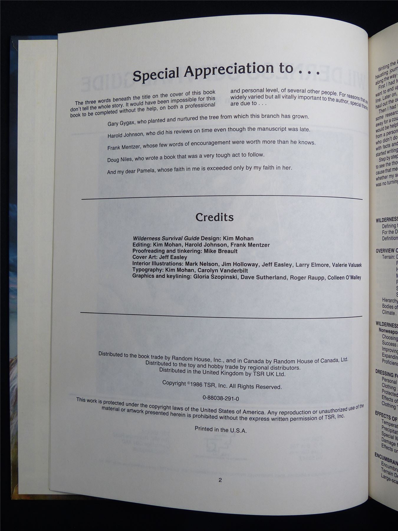 Official Advanced Dungeons & Dragons: Wilderness Survival Guide - Roleplay Hardback #1GJ