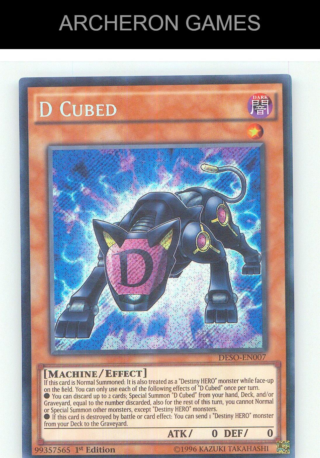 D Cubed SEC YUGIOH Card 1st Edition