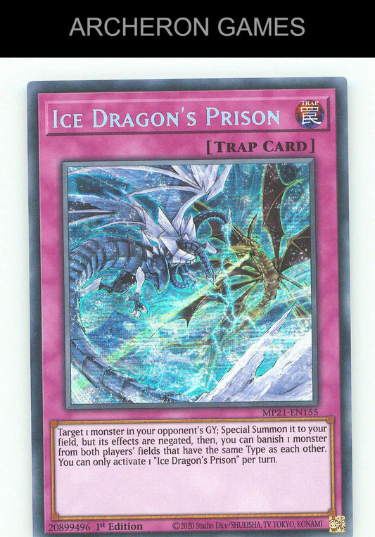 Ice Dragon's Prison SEC YUGIOH Card