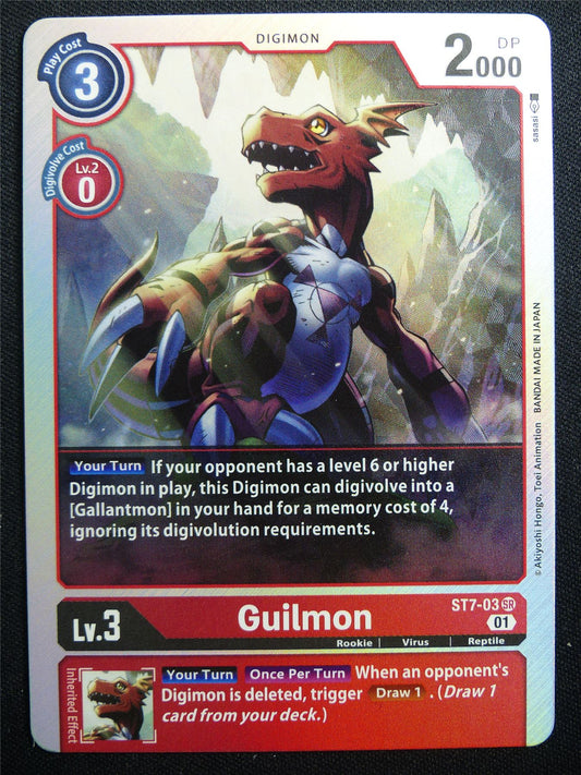 Guilmon ST7-03 SR Foil - Digimon Card #2YU