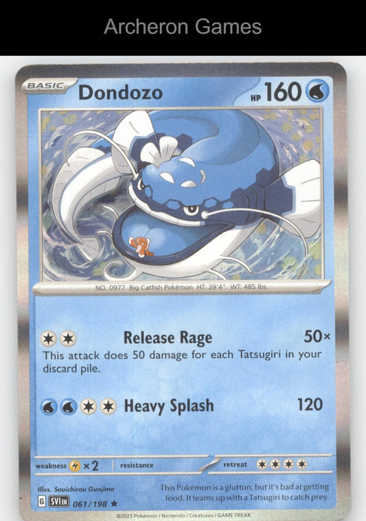 Pokemon Card Dondozo SVI 061/198 R Scarlet & Violet Holo