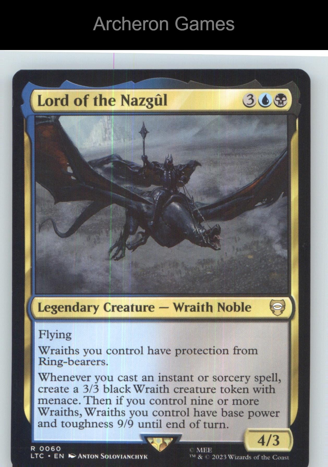 Lord of the Nazgul LTC 60 R MTG Card NM/EX+