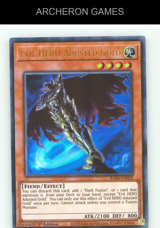 Evil HERO Adusted Gold (UR) UR YUGIOH Card 1st Edition
