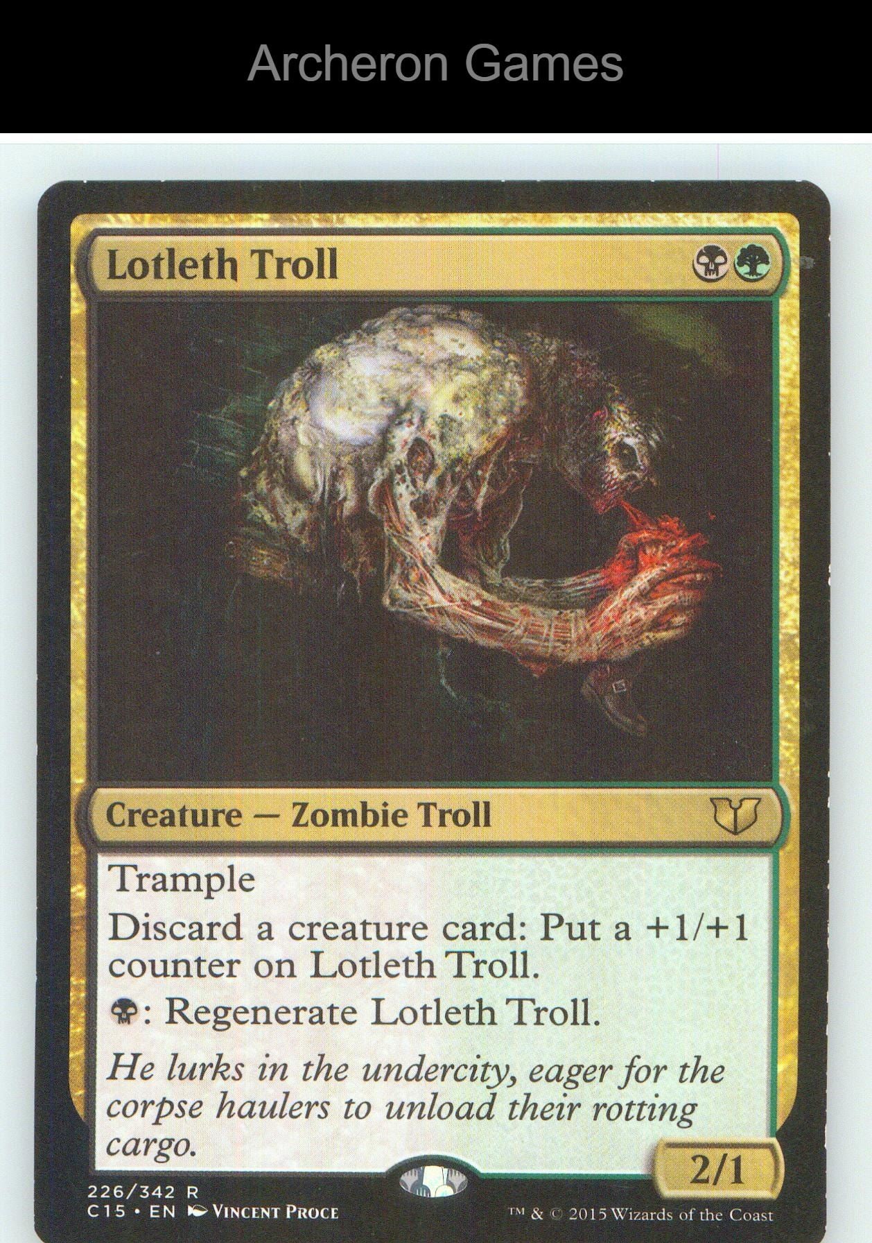 Lotleth Troll C15 226 R MTG Card NM/EX+