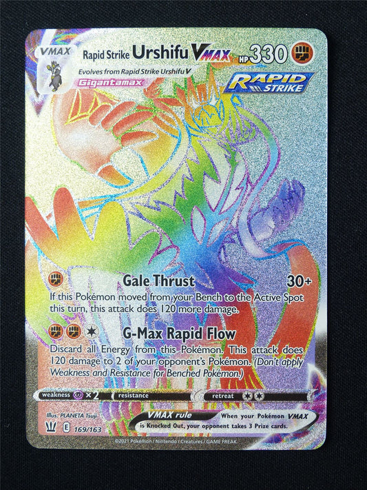 Rapid Strike Urshifu Vmax 169/163 Textured Rainbow Holo - Pokemon Card #616