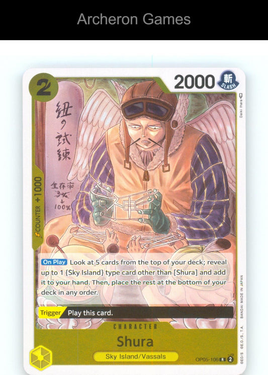 Shura OP05-106 R One Piece Card NM/EX+ Foil