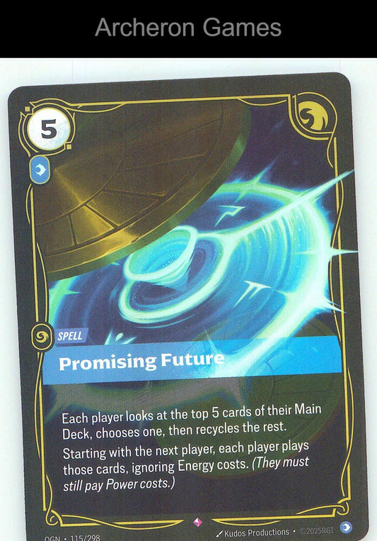 Promising Future OGN 115/298 R Origins Riftbound Card