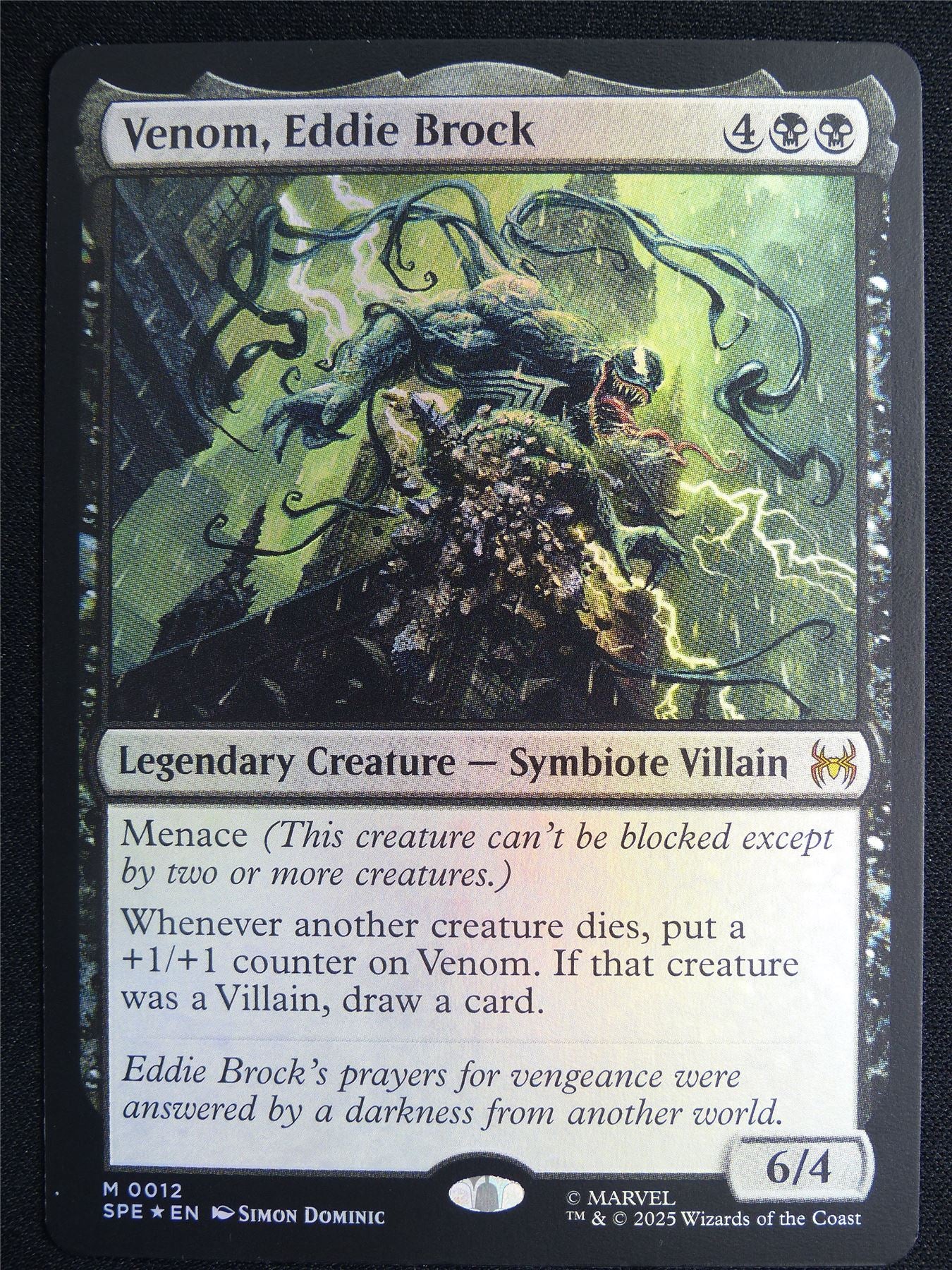 Venom Eddie Brock Foil - SPE - Mtg Card #4IK
