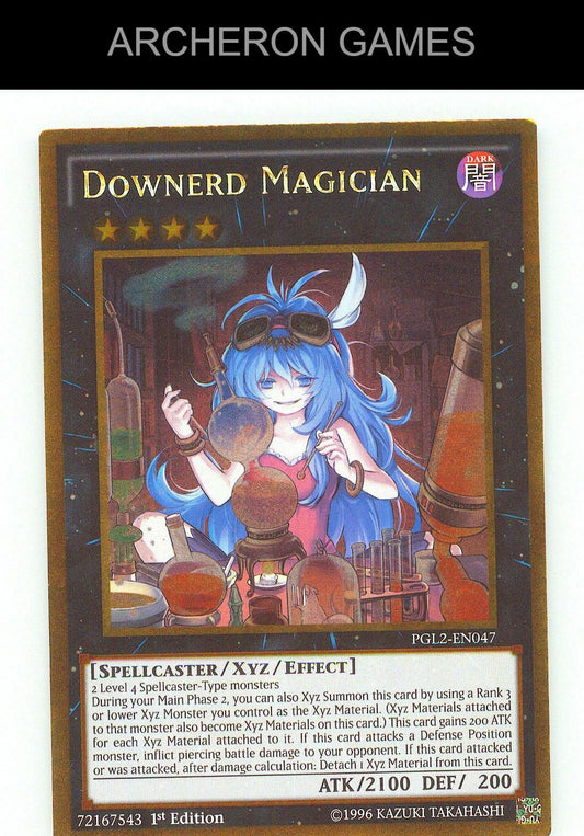 Downerd Magician Gold Rare YUGIOH Card