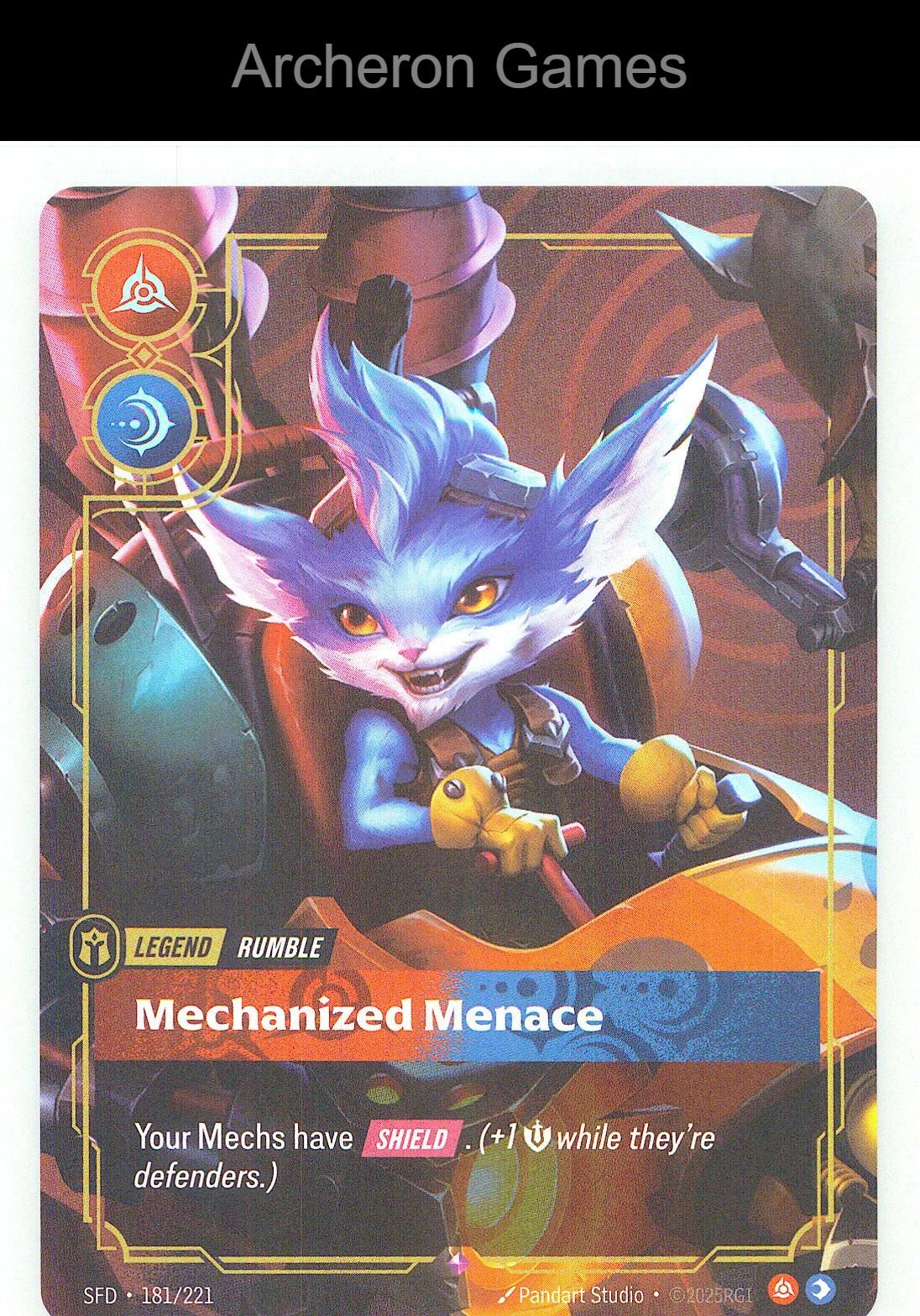 Rumble - Mechanized Menace SFD 181/221 R Spiritforged Riftbound Card