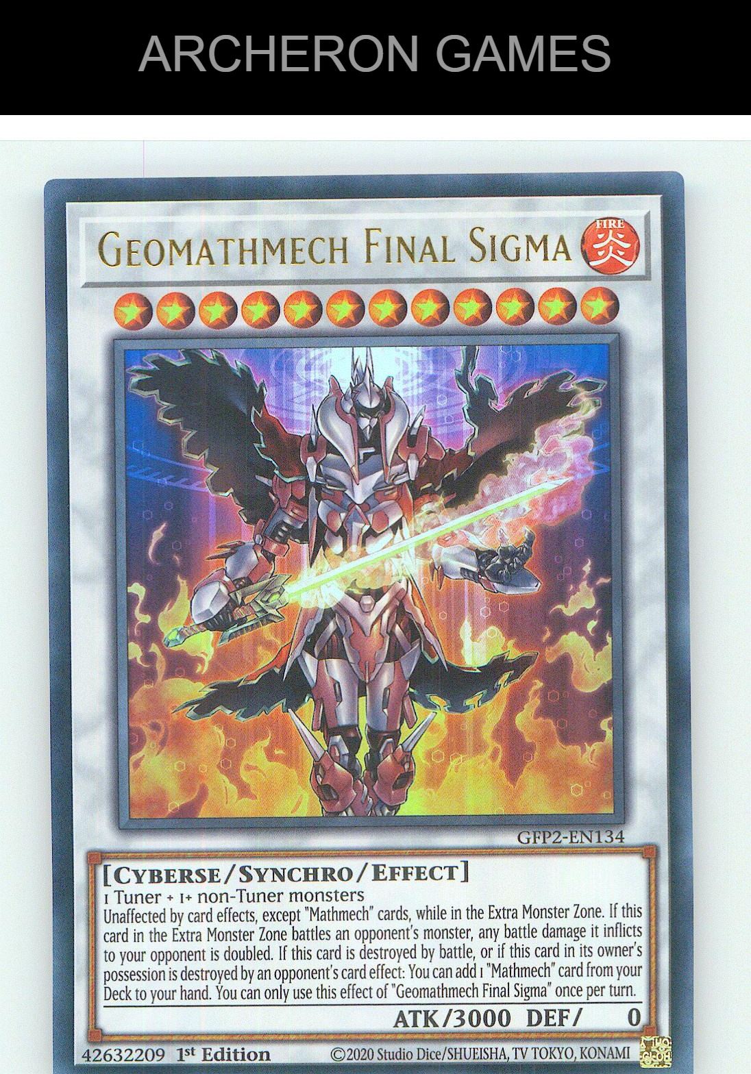 Geomathmech Final Sigma Ultra Rare YUGIOH Card 1st Edition