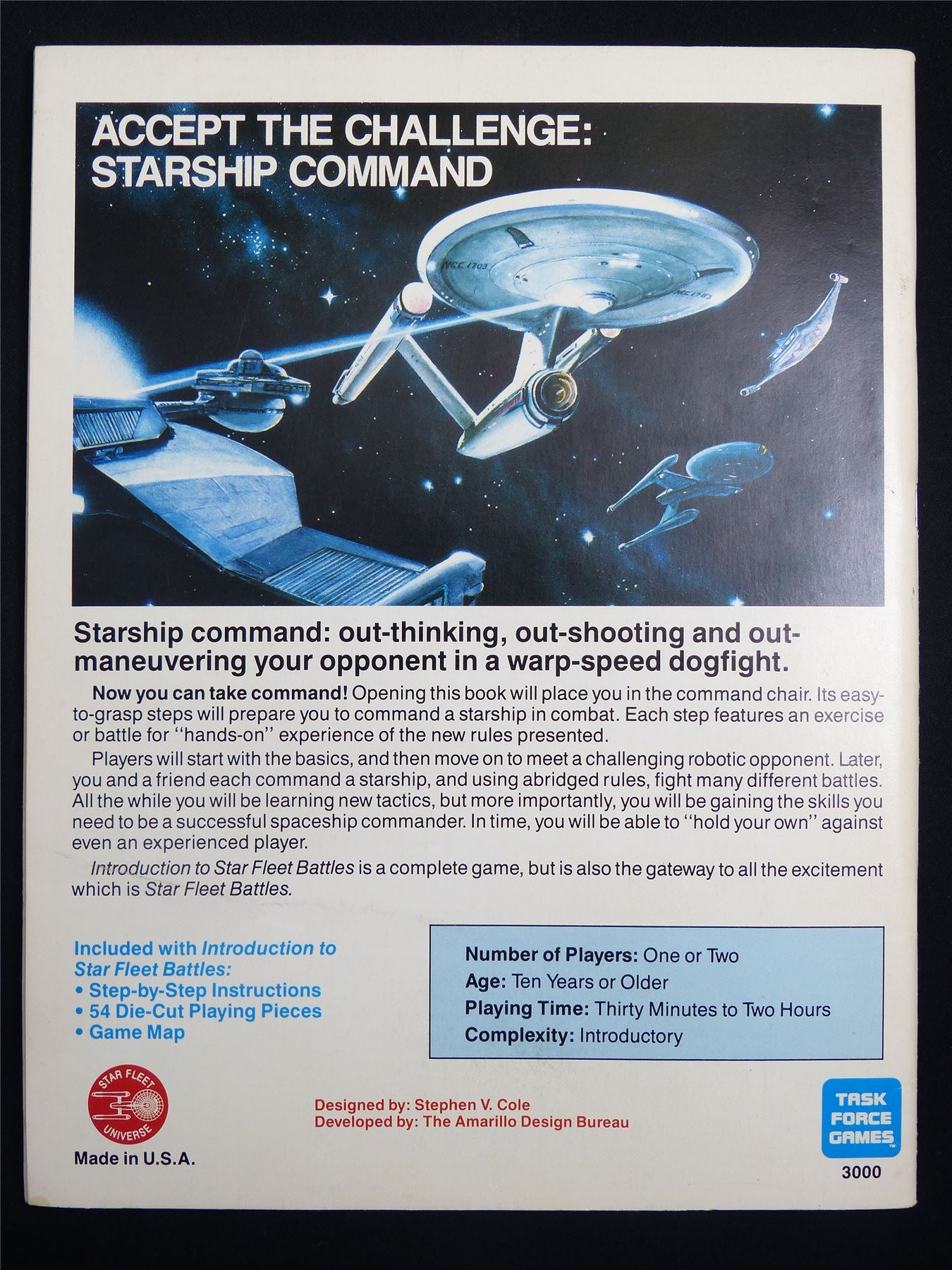 Introduction to Star Fleet Battle Booklet - Roleplaying Game #1NJ