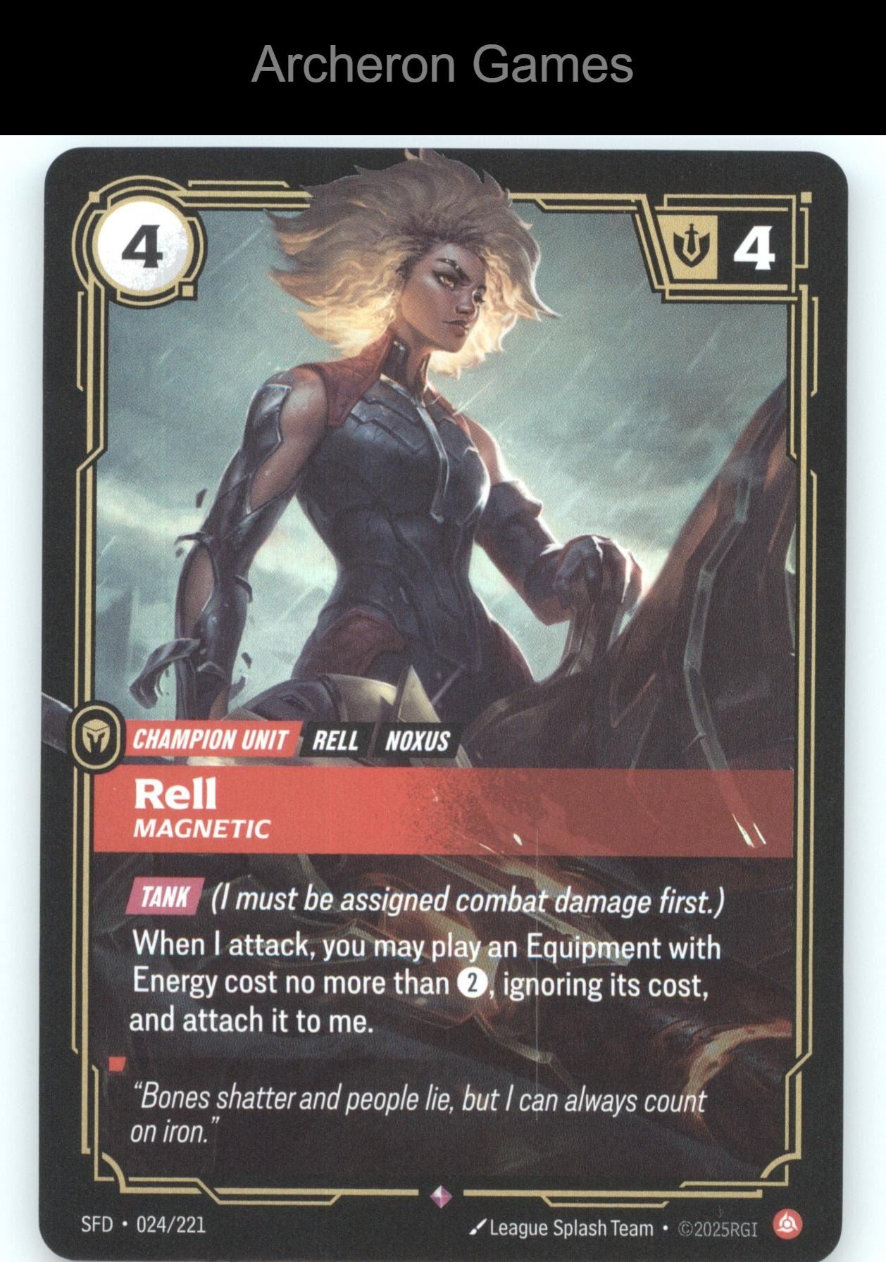 Rell - Magnetic SFD 024/221 R  Card Spiritforged