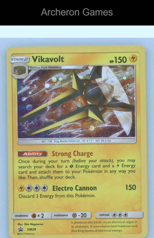 Pokemon Card Vikavolt - SMP SM28 HOLO P Sun & Moon Promo